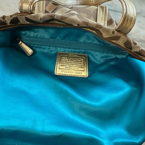 Coach Poppy Op Art Tote / Shoulder bag #13826 - Picture 3 of 9